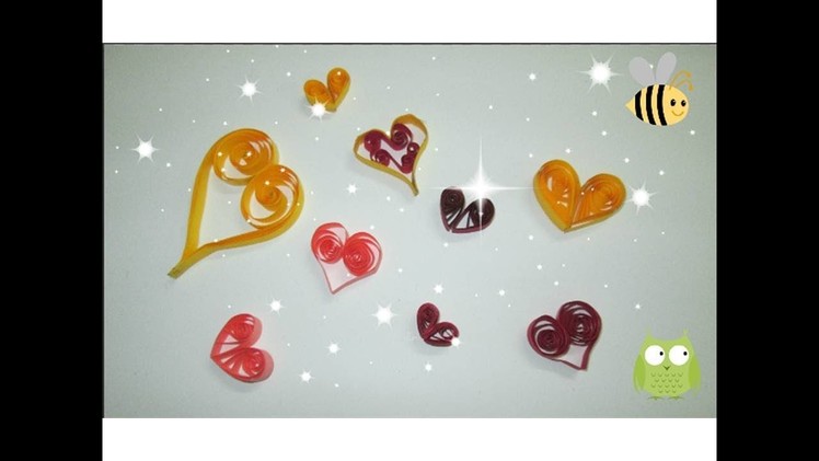 How to make Hearts using Quilling papers | Quilling paper handcrafts | New Christmas decorations