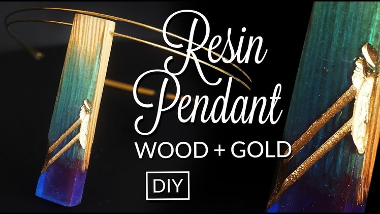 How to make Resin secret wood & gold pendant DIY