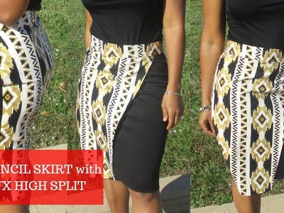 How to Sew a Pencil Skirt with Faux High Split | Beginner Friendly
