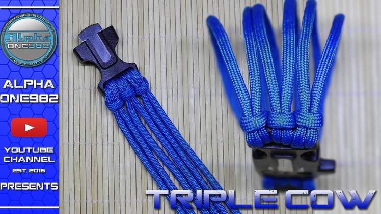 How to Tie Triple Cow Hitch - 6 Strands Knot Tutorial DIY