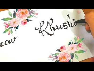 How to write your name in Calligraphy with normal pen or marker