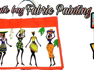 Jute Bag Painting | DIY | Fabric Painting  | African women Paintings
