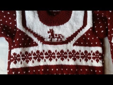 Kids two colour sweater knitting design # 10 - part -3