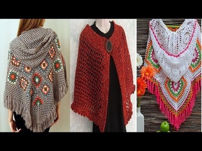 Latest & Stylish  Crochet Poncho Designs 2018