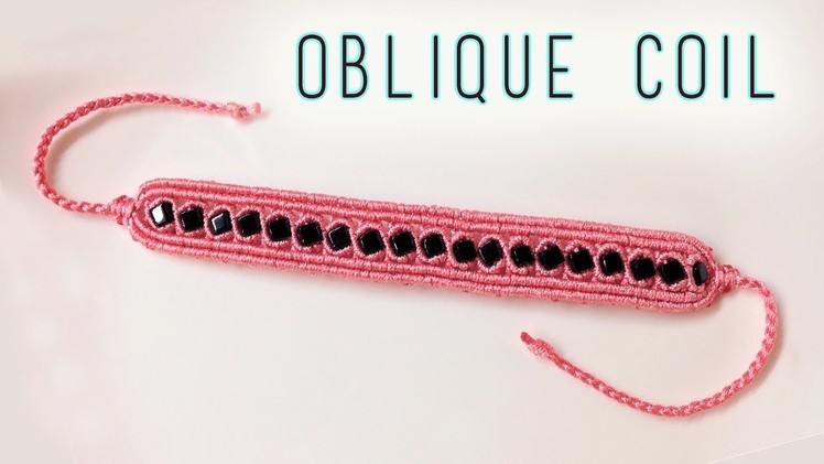 Macrame tutorial: The oblique coil DIY bracelet - Very elegant handmade armlet