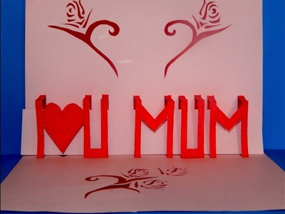 Mother's day pop up card tutorial part1 || DIY paper pop up card