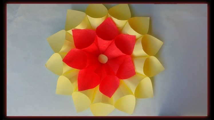 Paper flower | Easy giant paper flower backdrop | DIY Paper Crafts | Origami flower | Wall hanging