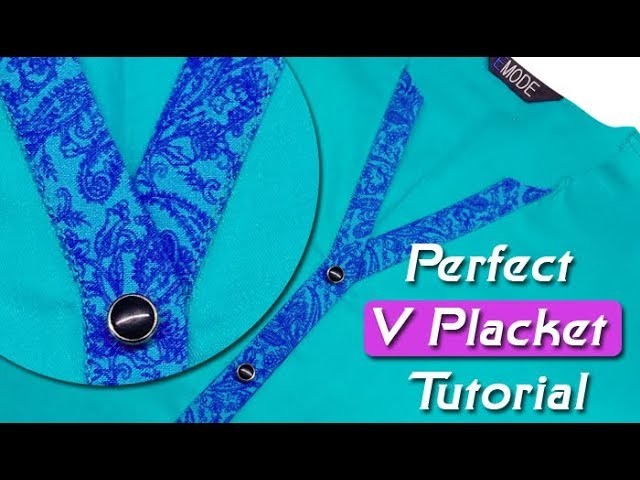 Perfect V placket cutting and stitching for beginners DIY stitching tutorial malayalam