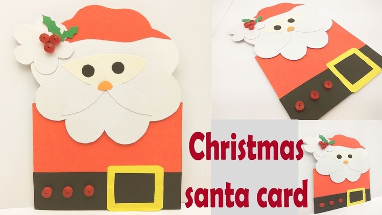 Santa christmas card | how to make christmas greeting card
