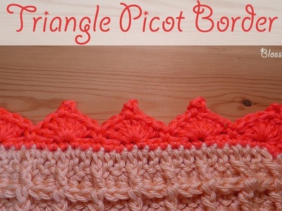 Simple Crochet Border: Triangle. Mini Crowns