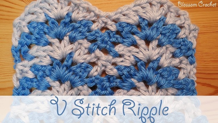 Simple Crochet: Ripple V Stitch - Blanket. Scarf
