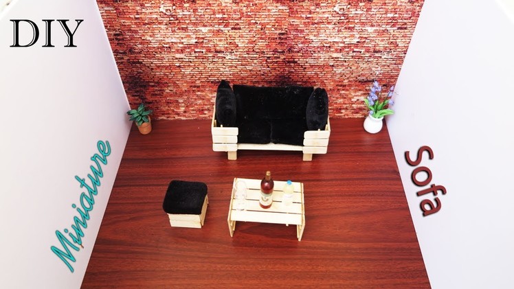 Sofa & Table | DIY Miniature furniture crafts ideas
