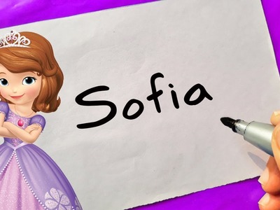 Sofia the first - How To Turn Words Sofia into Cartoon- 2018 - Theakashcreations