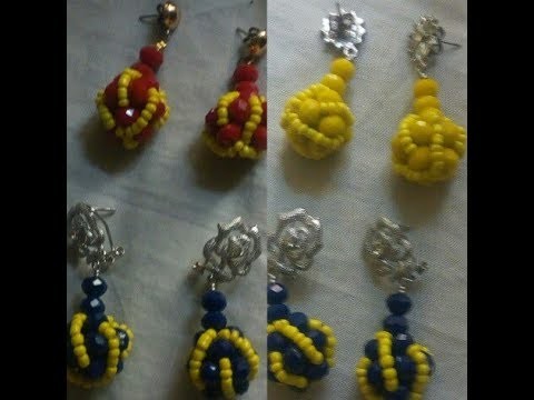The tutorial on how to make this beautiful red and yellow earrings