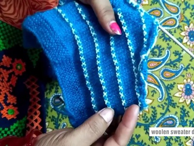 Woolen sweater designs | how to knit woolen cap for kids or baby in hindi - easy sweater design