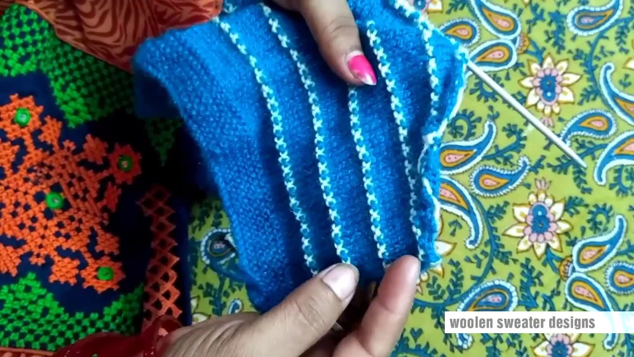 Woolen sweater designs | how to knit woolen cap for kids or baby in hindi - easy sweater design