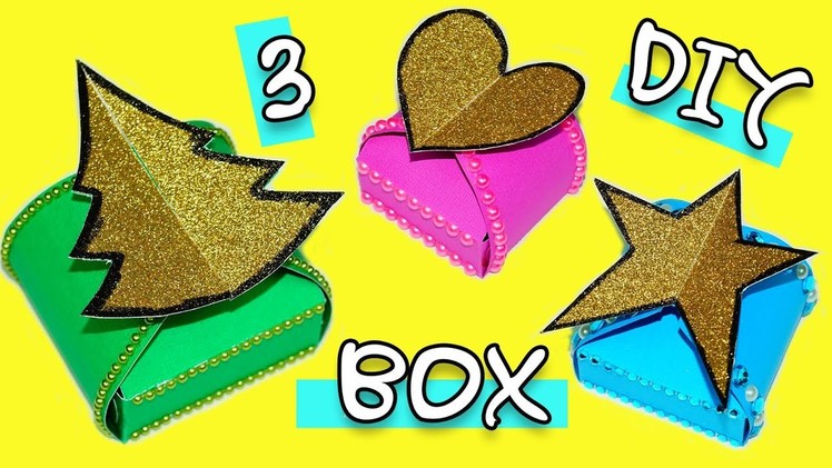 3 DIY ideas gift box | Gift ideas for Christmas | How to make gift box | DIY paper crafts