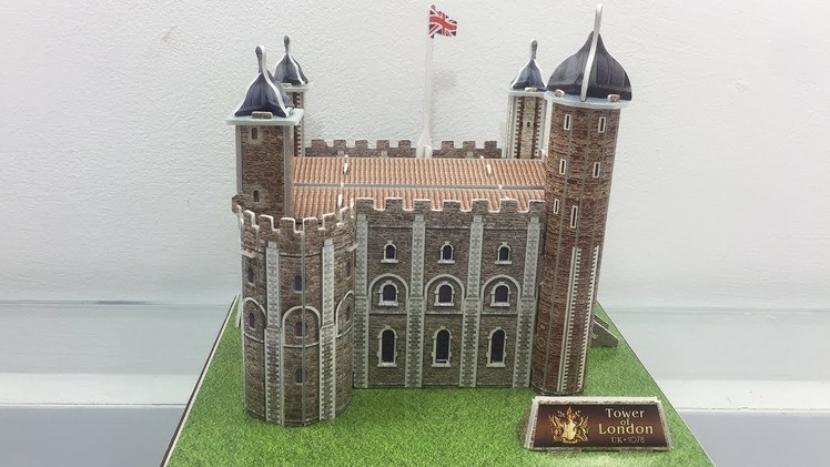 3D Paper Super Puzzle DIY, How to Assembly the Paper Tower of London