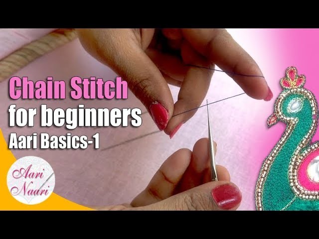 Aari Basic chain stitch | how to do chain stitch | chain stitch   for beginners  | Aari basic stitch