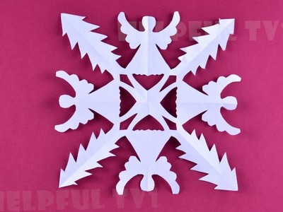 Christmas decoration ☃ snowflakes of paper Angel ❄ № 30 ❄ DIY