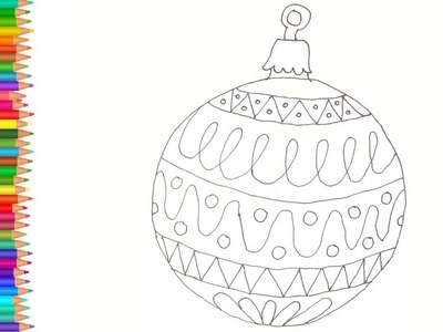 Christmas Ornaments Coloring Pages | Drawing for Kids | How to Draw New Year's Decoration