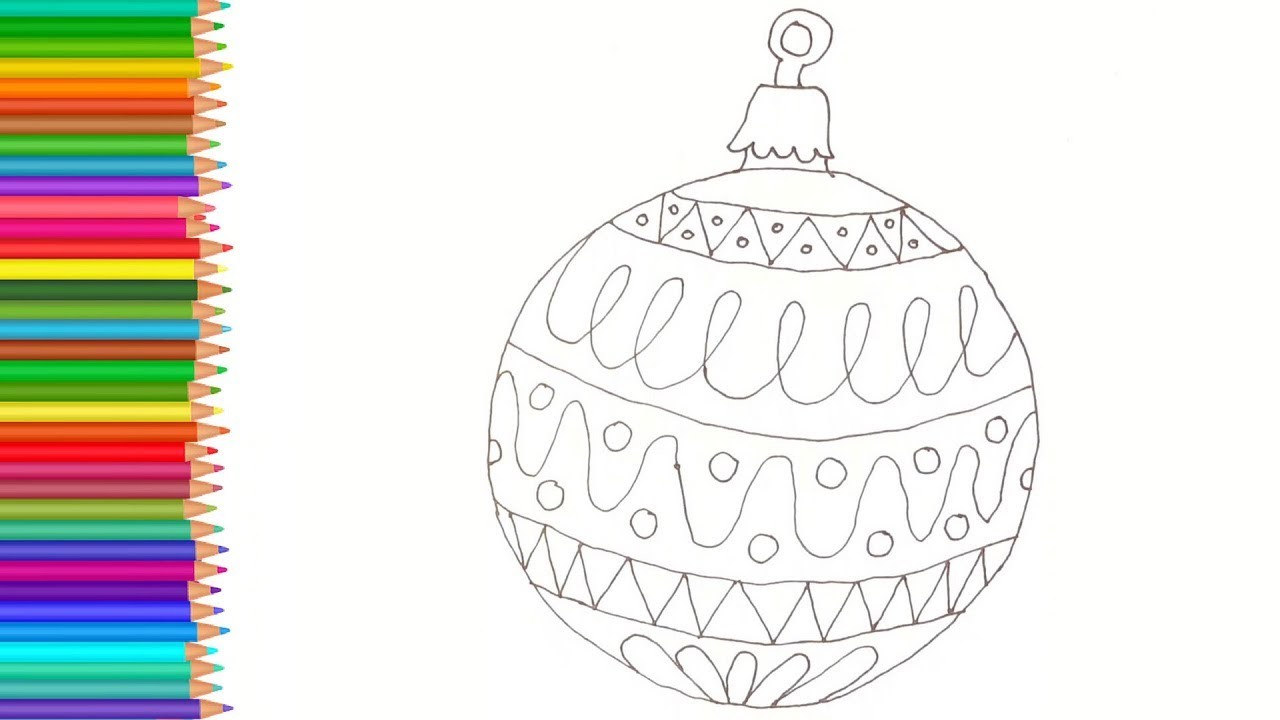 Christmas Ornaments Coloring Pages, Drawing for Kids, How to Draw New