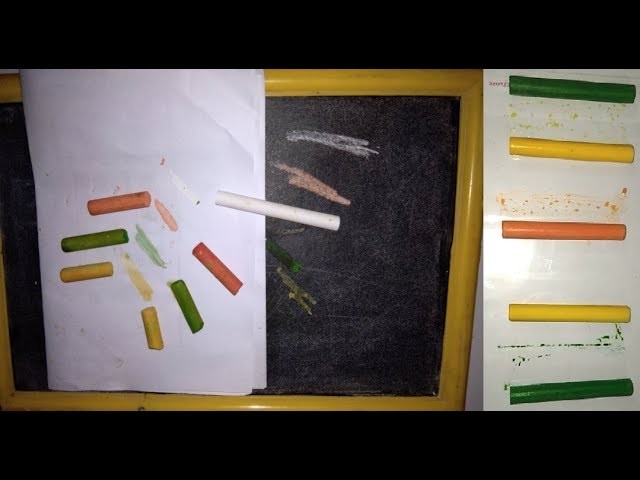 Coloured chalk making at home | how to color chalk | 2018