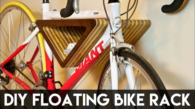 DIY Floating Wall-Mounted Bike Rack | How To Build - Woodworking