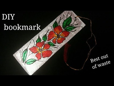 DIY how to make bookmark with glass colour for Christmas gift