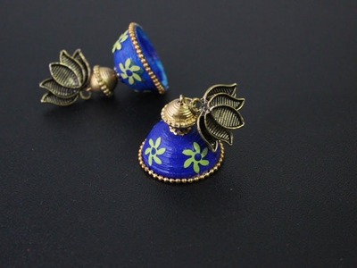 DIY new fashion  Quilling earrings.How to make new design Quilling jhumkas