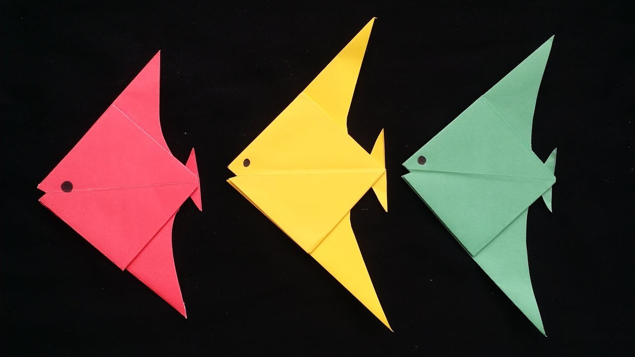 DIY: Origami Fish With Paper!!! How to Make Easy Origami Fish With Color Paper !!!!