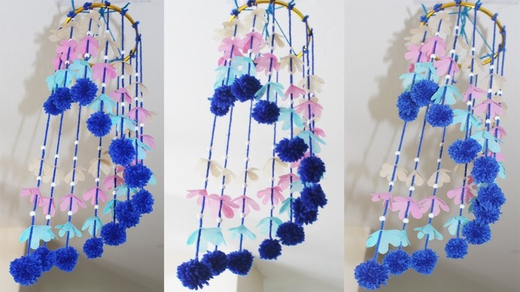 DIY Wind Chimes - How To Make Wind Chimes At Home - Making Wind Chimes Using Woolen -Room Decoration