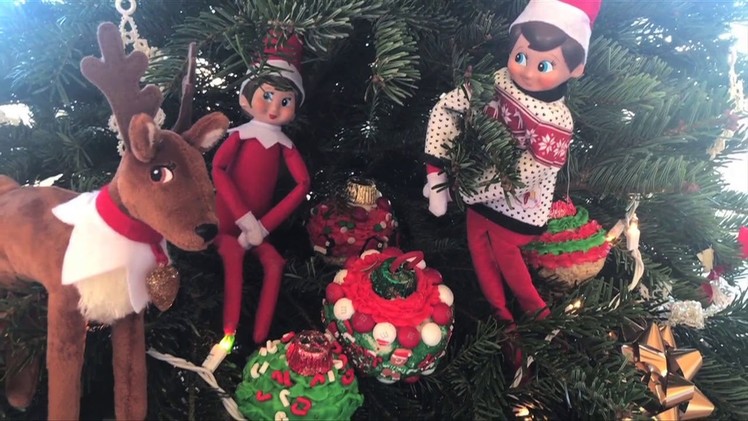 Elf on Shelf Caught Moving Rice Krispies Ornaments & GIVEAWAY  I DIY I How to Cook Craft & Kids