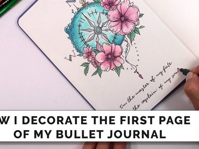 How I decorate the First Page of my Bullet Journal