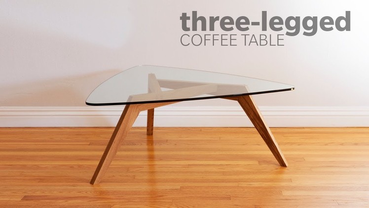 How To Build A Mid Century Modern Coffee Table  With 3 legs | Woodworking