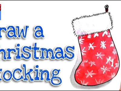 How to draw a Christmas Stocking Real Easy - Step by Step