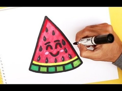 How To Draw A Cute Watermelon Easy