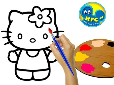 How to Draw Hello Kitty Pic And Coloring ||Art Colors for Kids Learn Colors By Kids Fun And CraftTv