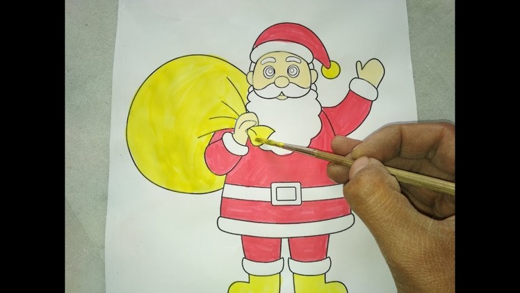 How to Draw Santa ???? Claus Painting Merry Christmas Special For Kids !! Uv Arts & Crafts