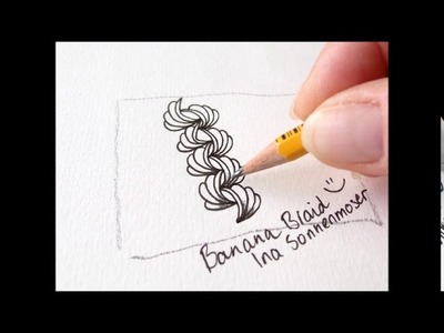 How to draw tanglepattern Banana Braid (and a bonus)
