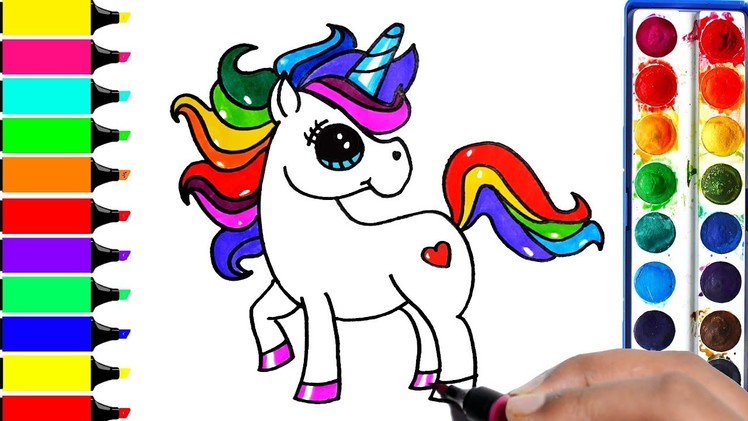 How to Draw Unicorn | MLP Coloring Pages | Learn Colors with MY Little Pony