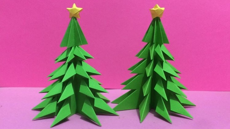 How to Make 3D Paper Christmas Tree | Making Paper Xmas Tree Step by Step | DIY-Paper Crafts