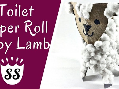 How To Make A Baby Lamb Out Of Toilet Paper Roll | Farm Animals | Sheep Craft