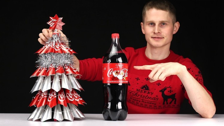 HOW TO MAKE A CHRISTMAS TREE FROM COCA-COLA?