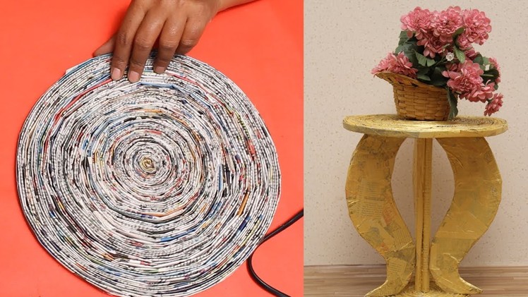 How To Make A Flower Vase With Newspaper - DIY Flower Vase - Newspaper Crafts