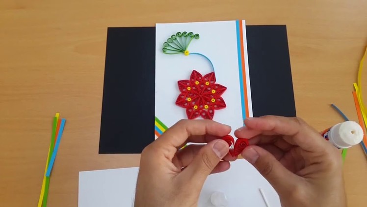 How to make a Greeting Quilling Card - DIY Paper Crafts - Birthday Gift Card Ideas # 39 by art life