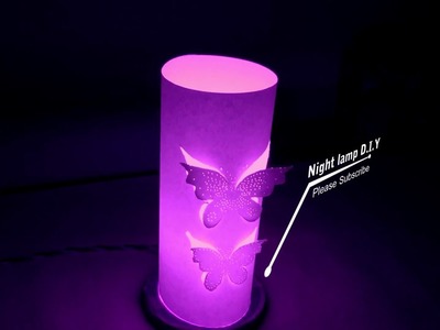 How to make a Night Lamp Light Stand with Paper for Room Decor | DIY | ideas-Craft and Circuit