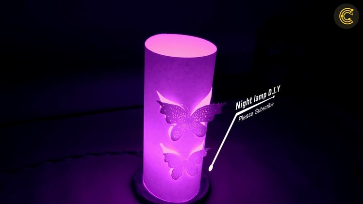 How to make a Night Lamp Light Stand with Paper for Room Decor | DIY | ideas-Craft and Circuit