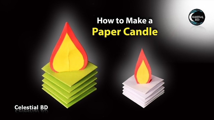 How to make a paper candle || paper origami candel || how to make paper candle