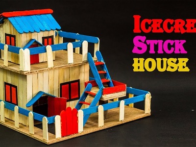 How To Make A Simple Ice Cream Stick House